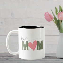 Moderner Tag der besten Mama Muttertag Zweifarbige Tasse