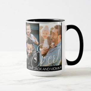 Moderner Tag der einfachen Fotosammlungen Tasse