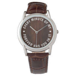 Moderner Tag der Personalisierten Vater-Grabmäler Armbanduhr