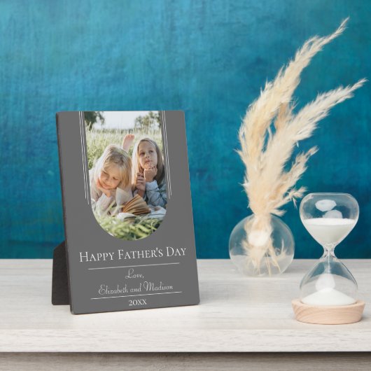 Moderner Tag des Fotos der Bogenrahmen | Grau Fotoplatte (Seite)