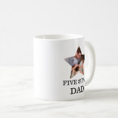 Moderner Tag Einzigartiger Vatertag Fünf-Sterne-Va Kaffeetasse (VorderseiteRechts)
