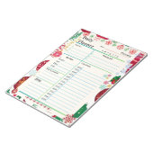 Moderner Tagesplaner 2024 Weihnachten Themed Notizblock (angewinkelt)