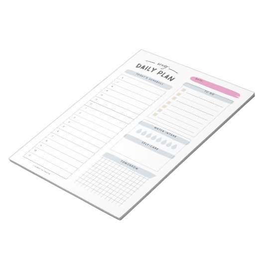 Moderner Tagesplaner Notizblock (angewinkelt)