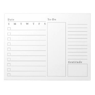 Moderner täglicher Zeitplanplaner To-Do-Liste und Notizblock