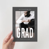 Moderner Tall Typ 1 Foto Grauer Abschluss Ankündigung