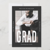 Moderner Tall Type One Foto Abschluss Ankündigung (Vorderseite)