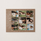 Moderner Tan 9 Foto Collage Abschluss Puzzle (Horizontal)