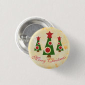 Moderner Tannenbaum Button (Vorne & Hinten)