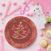 Moderner Tannenbaum Pappteller (Party)