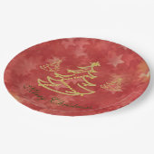 Moderner Tannenbaum Pappteller (Schrägansicht)