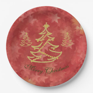 Moderner Tannenbaum  Pappteller