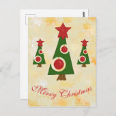 Moderner Tannenbaum Postkarte (Vorne/Hinten)