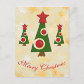 Moderner Tannenbaum Postkarte (Vorderseite)