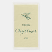 Moderner Tannenbaumzweig für Weihnachten Serviette (Vorderseite)