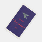 Moderner Tannenbaumzweig für Weihnachten Serviette (Ecke)