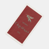 Moderner Tannenbaumzweig für Weihnachten Serviette (Ecke)