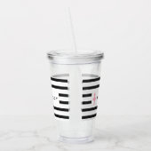 Moderner Tanz-Lehrer personalisiert Acryltrinkbecher (Links)