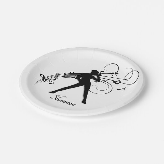 Moderner Tanz Pappteller (Schrägansicht)