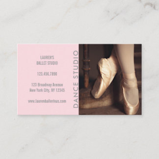 Moderner Tanz-Studio-Rosa-Ballerina-Ballett Visitenkarte