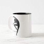Moderner Tänzer-Silhouette-Tanz Zweifarbige Tasse (Vorderseite Links)