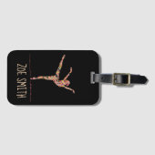 Moderner Tänzername des Balletts Gepäckanhänger (Vorderseite (Horizontal))