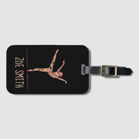 Moderner Tänzername des Balletts Gepäckanhänger (Vorderseite (Horizontal))