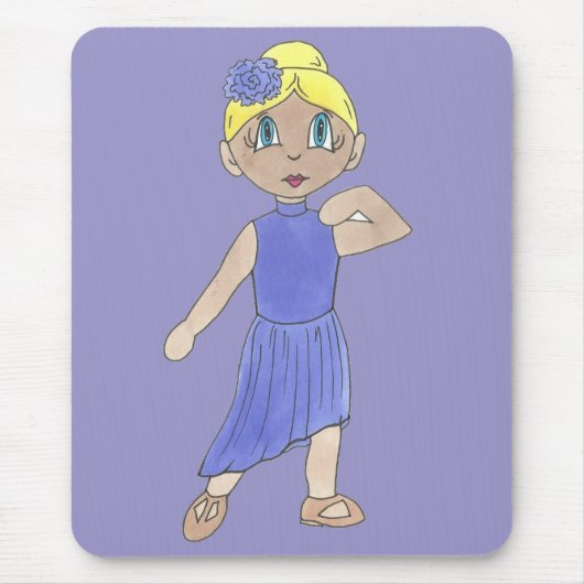 Moderner Tanzlehrer Lila Erwägung Mousepad (Vorne)