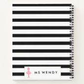 Moderner Tanzlehrer Personalisiert Notizblock (Rückseite)