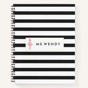 Moderner Tanzlehrer Personalisiert Notizblock