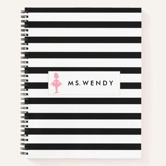 Moderner Tanzlehrer Personalisiert Notizblock (Vorderseite)