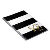 Moderner Tanztempo auf Streifenmuster Notizblock (Rechte Seite)