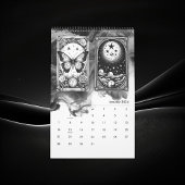 Moderner Tarot Card Black & White Designer Kalender