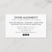 Moderner Tarot Card Reader Visitenkarte (Rückseite)