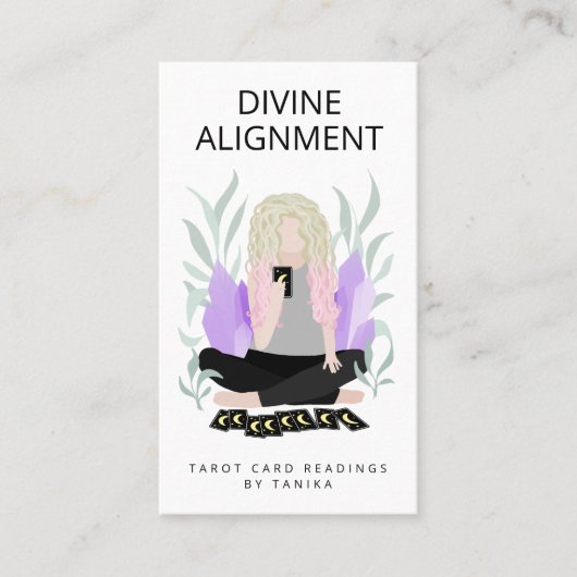 Moderner Tarot Card Reader Visitenkarte (Vorderseite)