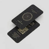 Moderner Tarot Numerologe Black Gold Monogram Visitenkarte