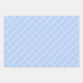 Moderner Tartan in blau-weiß und schwarz Geschenkpapier Set (Vorderseite 3)