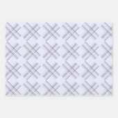 Moderner Tartan in blau-weiß und schwarz Geschenkpapier Set (Vorderseite 2)