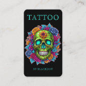 Moderner Tätowierer Tattoo-Studio Soziale Medien Visitenkarte (Vorderseite)