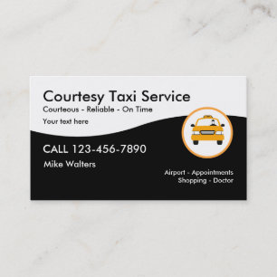 Moderner Taxistand Visitenkarte