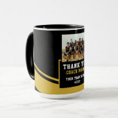Moderner Teamname Foto Trainer Danke Tasse (Vorderseite Links)
