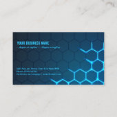 Moderner technologischer Hintergrund mit sechsecki Visitenkarte (Rückseite)