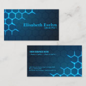 Moderner technologischer Hintergrund mit sechsecki Visitenkarte (Vorne/Hinten)