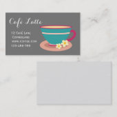 Moderner Teeservice im Café Teacup Kamillentee Visitenkarte (Vorne/Hinten)