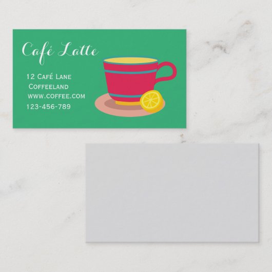 Moderner Teeservice Tee Tee Tee Tee Tee Tee Tee Te Visitenkarte (Vorne/Hinten)