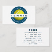 Moderner Tennis Club & Shop Coach Social Media Spo Visitenkarte (Vorne/Hinten)