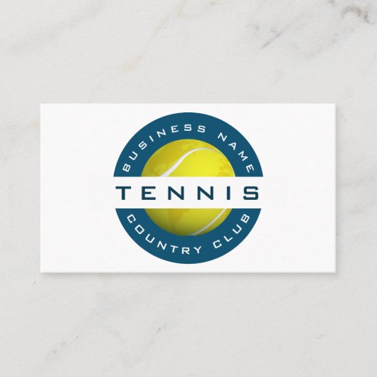Moderner Tennis Club & Shop Coach Social Media Spo Visitenkarte (Vorderseite)