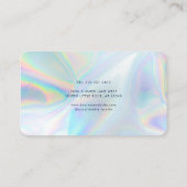 Moderner Tennis Coach Holografisch Visitenkarte (Rückseite)