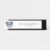 Moderner Tennisclub Minimalistisch Beruflich Schreibtischnamensplakette (Vorderseite )