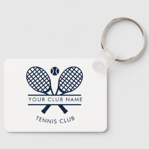 Moderner Tennisklub Name Rackets Motiv individuell Schlüsselanhänger