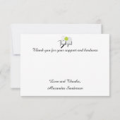 Moderner Tennisschläger-Ball Schwarz-Weiß Dankeskarte (Rückseite)